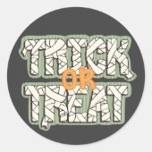 Mummie Wrap “Trick Or Treat” Sticker (Voorkant)