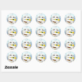mummiegezicht ronde sticker (Vel)