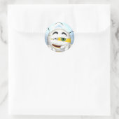 mummiegezicht ronde sticker (Tas)