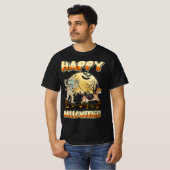 mummies beagle dog happy halloween moon t-shirt (Voorkant volledig)