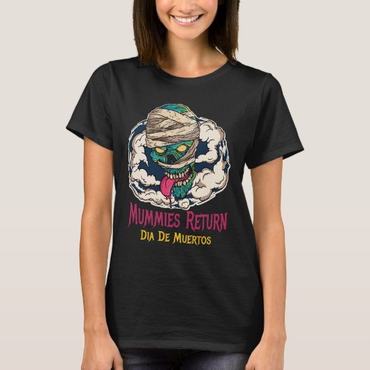 Mummies Dia De Muertos - Dag van de Dode T-Shirt (Voorkant)