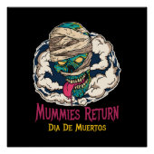 Mummies Dia De Muertos - Dag van de dood Perfect Poster (Voorkant)