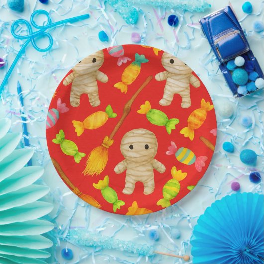 Mummies en Snoep, door Natasha Us Papieren Bordje (Feest)