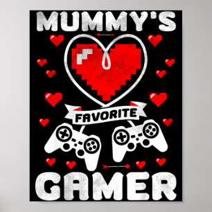 Mummies favoriete gamer grappige jongens kids Vale Poster
