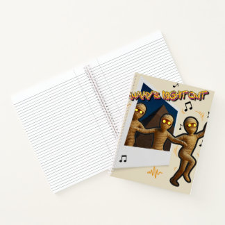 Mummie's Nachtelijke Uitstapje Dansen Cartoon Pret Notitieboek