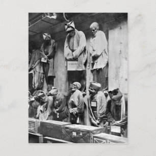 Mummies van catacomb in Palermo, Italië Briefkaart