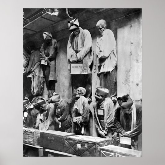 Mummies van catacomb in Palermo, Italië Poster (Voorkant)