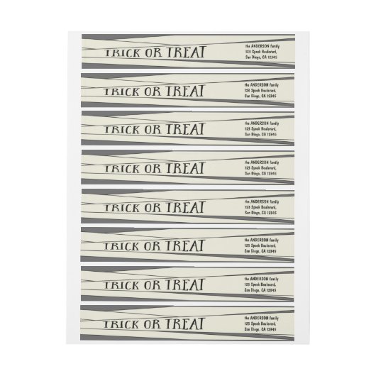 Mummified Halloween Party Invitation (Vel)