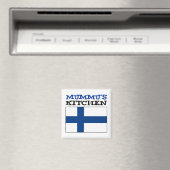 Mummu's keuken met vlag van Finland Magneet (Insitu (Vaatwasser))