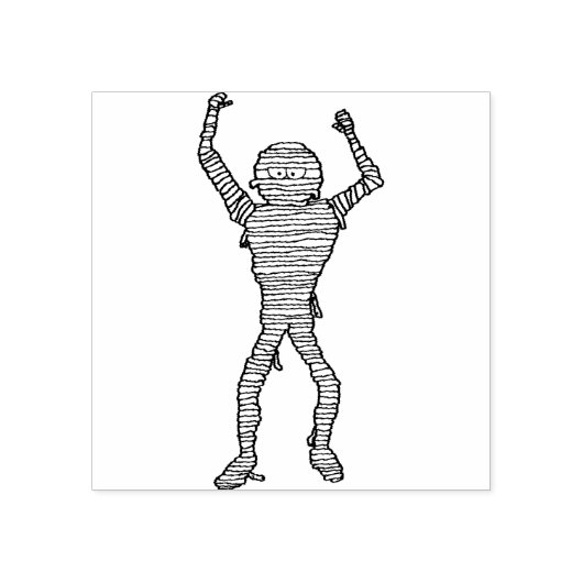 Mummy 3 illustratie, kunststempel rubberstempel (Afrduk)