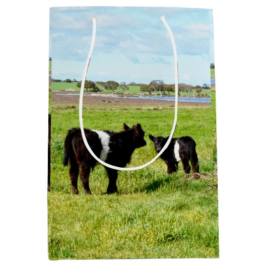 Mummy and Baby Galloway Koe, Gift Bag Medium Cadeauzakje (Voorkant)