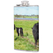 Mummy and Baby Galloway Koe, Hip Flask Heupfles (Links)