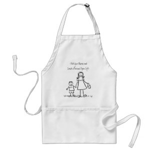 Mummy and Me Apron (Namen aanpassen) Standaard Schort