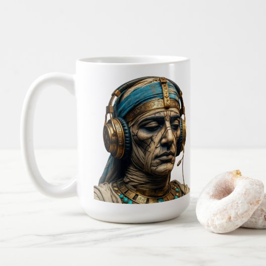 Mummy Awakens – Ancient Egyptian Coffee Mug Koffiemok (Met donut)