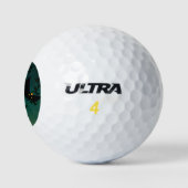 Mummy, Bat & Moon Halloween Golfballen (Logo)