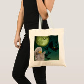 Mummy, Bat & Moon Halloween Tote Bag (Voorkant (product))
