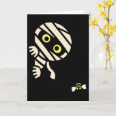 Mummy Bee Halloween Card Kaart (Gele Bloem)