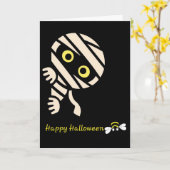 Mummy Bee “Happy Halloween” kaart (bericht binneni (Gele Bloem)
