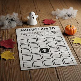 Mummy Bingo Halloween Baby shower Spel