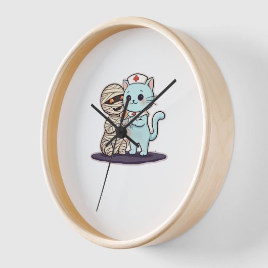 Mummy Boo-Boo Nurse Cat to the Rescue! Klassieke T (Hoek)