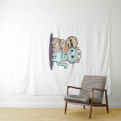 Mummy Boo-Boo Nurse Cat to the Rescue! Klassieke T Wandkleed (In Situ (horizontaal))