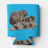 Mummy Capybara met baby's, Koelbox Blikjeskoeler (Achterkant)