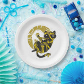 Mummy Cat Halloween Papieren Bordje (Feest)