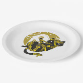 Mummy Cat Halloween Papieren Bordje (Gekanteld)