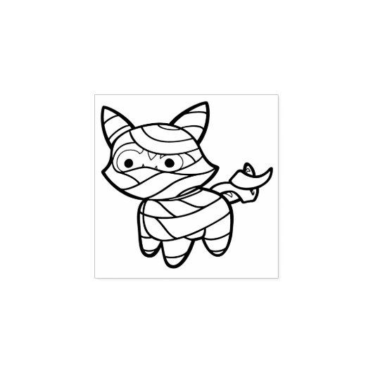 Mummy Cat Rubber Stamp Rubberstempel (Afrduk)