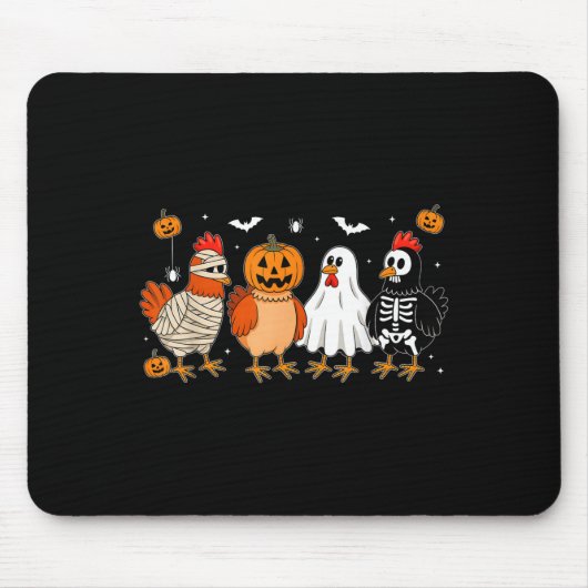Mummy Chicken Skeleton Ghost Pumpkin Halloween Chi Muismat (Voorkant)