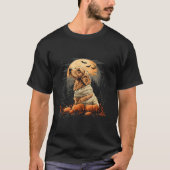 Mummy Cocker Spaniel Pumpkin Scary Halloween Dog L T-shirt (Voorkant)