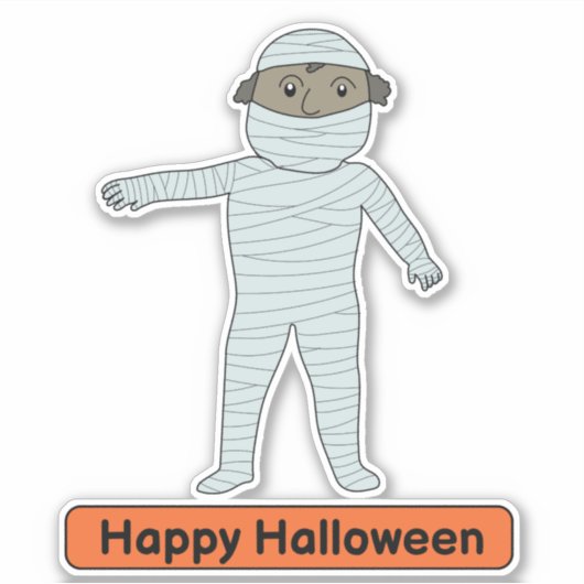 mummy costume kind Sticker (Voorkant)