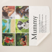 Mummy Definitie Quote Foto Collage Sherpa Blanke Deken (Voorkant (horizontaal))