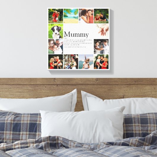 Mummy Definition Quote Photo Collage Canvas Afdruk (Insitu (Slaapkamer))
