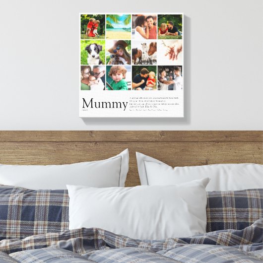Mummy Definition Quote Photo Collage Canvas Afdruk (Insitu (Slaapkamer))