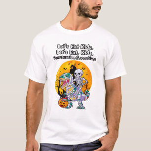 Mummy Dinosaur Funny Laten we Kinder Punctuatie Sa T-shirt