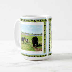 Mummy en Baby Belted Galloway Koeien, Koffiemok