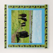 Mummy en Baby Belted Galloway Koeien, Legpuzzel (Horizontaal)