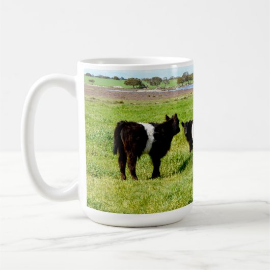 Mummy en Baby Galloway Koe, koffie Mok (Links)