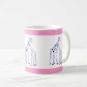 mummy en baby giraffe koffiemok (Voorkant rechts)