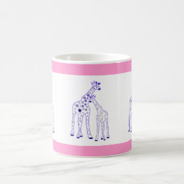 mummy en baby giraffe koffiemok