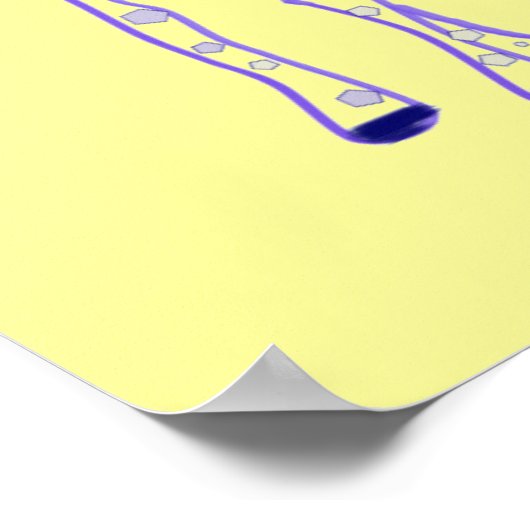 mummy en baby giraffe poster (Hoek)