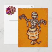 Mummy en oud lint voor Halloween Briefkaart (Voorkant / Achterkant)