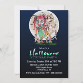 Mummy en Rag Doll Halloween Costume Party Kaart (Voorkant)