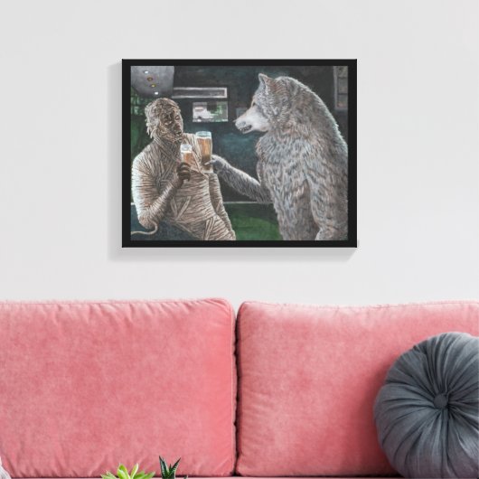 Mummy en Weerwolf Drink Fantasy Canvas (Insitu (Woonkamer))