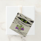 Mummy Eyes Halloween Green ID685 Bedankjes Labels (In situ)