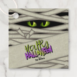 Mummy Eyes Halloween Green ID685 Bedankjes Labels