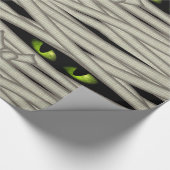 Mummy Eyes Halloween Green ID685 Cadeaupapier (Hoek)