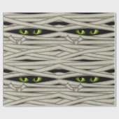 Mummy Eyes Halloween Green ID685 Cadeaupapier (Vlak)
