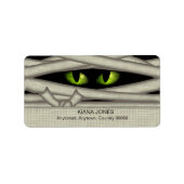 Mummy Eyes Halloween Green ID685 Etiket (Voorkant)